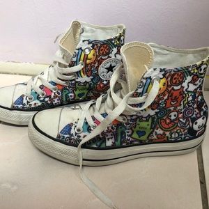 Converse Doodle Cartoon White & Multi Hi 116900F